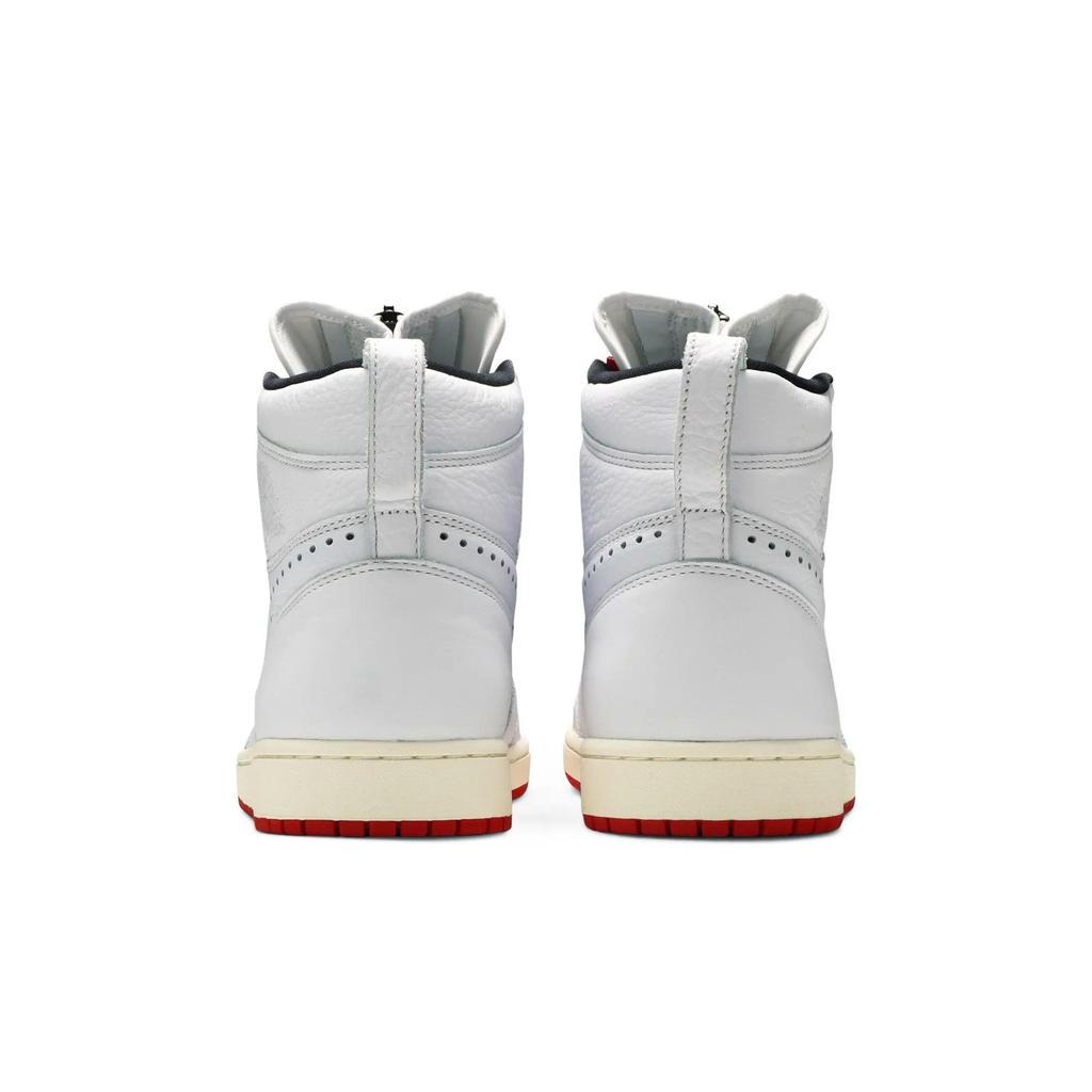 Air Jordan 1 Retro High Zip 'White University Red' (Unisex) White / University Red-Sail Vintage Basketball Shoes AR4833 100