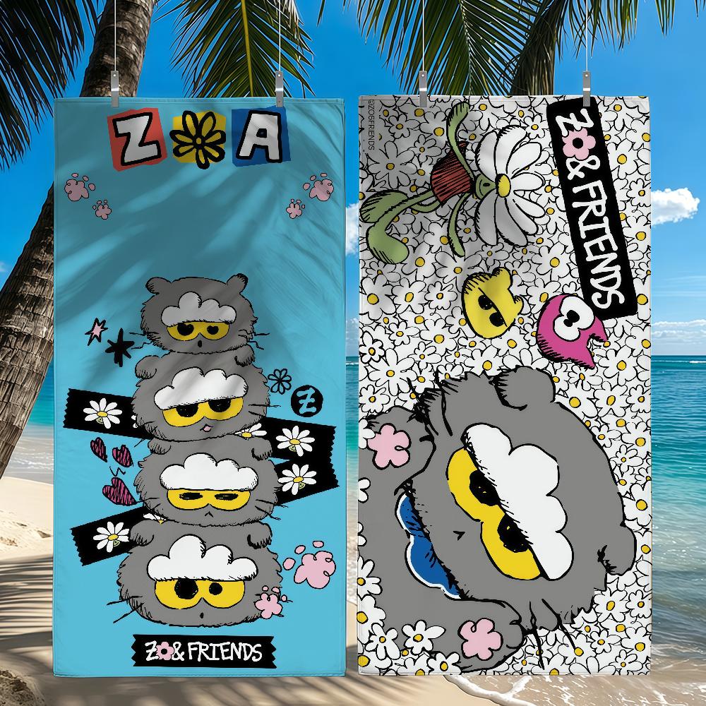 Cloud Cat Z-ZOA F-FRIENDS Towel Quick Drying Beach Towels Are Suitable For Swimming Pools Camping Yoga And The Gym