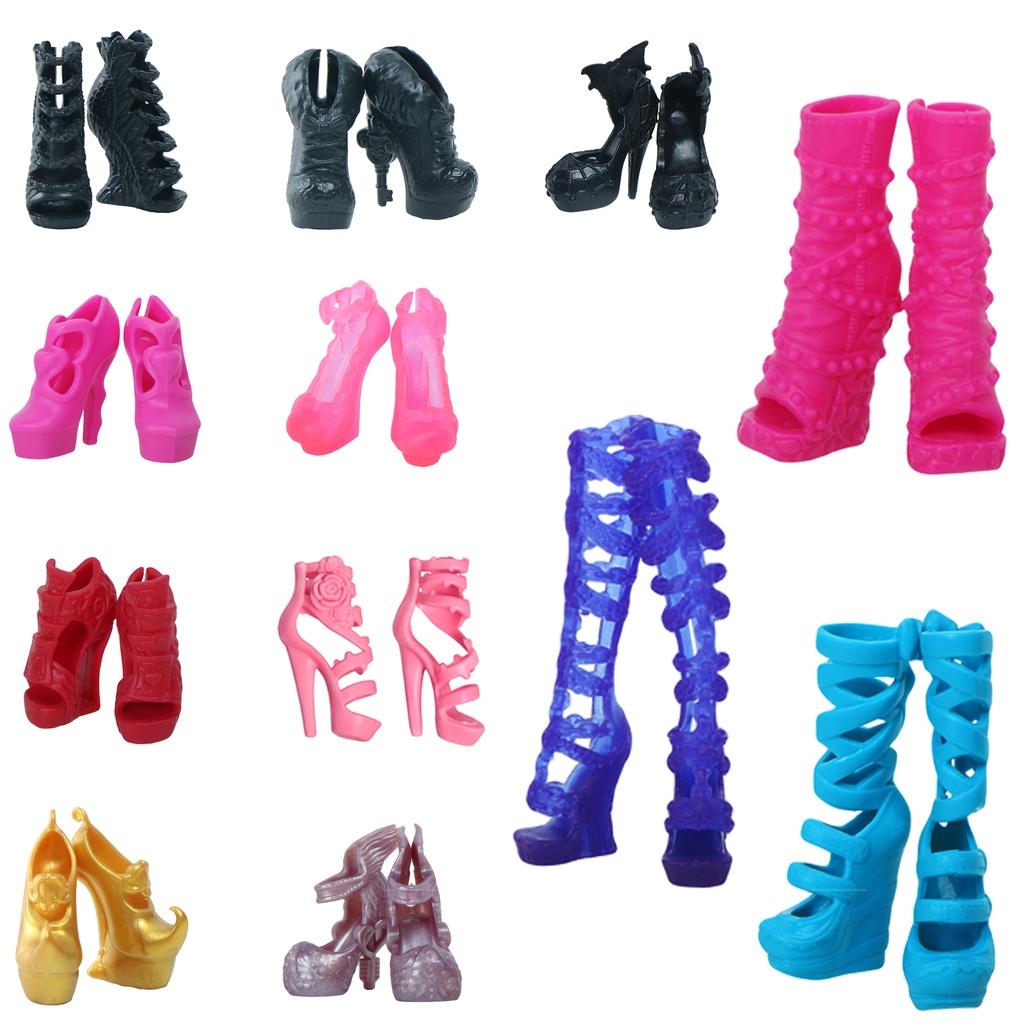 Sandálové boty Boty pro Monster high Příslušenství Vysoký podpatek Demon Monster Cool Toys Černá Pavučina Růžová Modrá