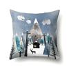 Polyester Pillowcase Automobile Decoration Home Printed Deer Pillowcase Waist Cushion Cover Car Cushion Head Cushion Cover