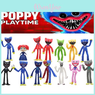 Poppy Spielfiguren Huggy Wuggy Modell-Display-Spielzeug Topper Kindergeschenk 6/8-teiliges Set