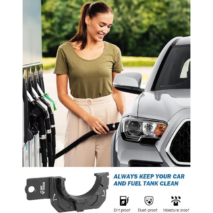 JOYTUTUS Aluminum Alloy Gas Cap Holder Compatible with 2016-2023 Tacoma 3rd Gen Fuel Cap Holder Tacoma Accessories