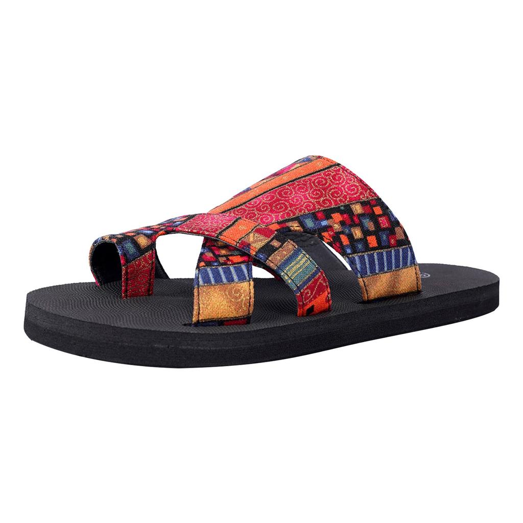 Sweeper Slippers For Women Thick Soled Hollow Women'S Shoes Fashionable And Casual Toe Covered Floral Beach Zapatos De Mujer