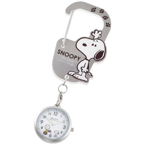 Fieldwork Snoopy Carabiner Pocket Watch, Gray, PNT022-3, Women's