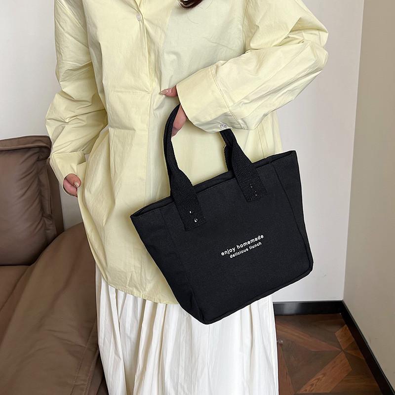 Chic Street Style Large Capacity Canvas Tote Bag For Daily Use In Multiple Colors