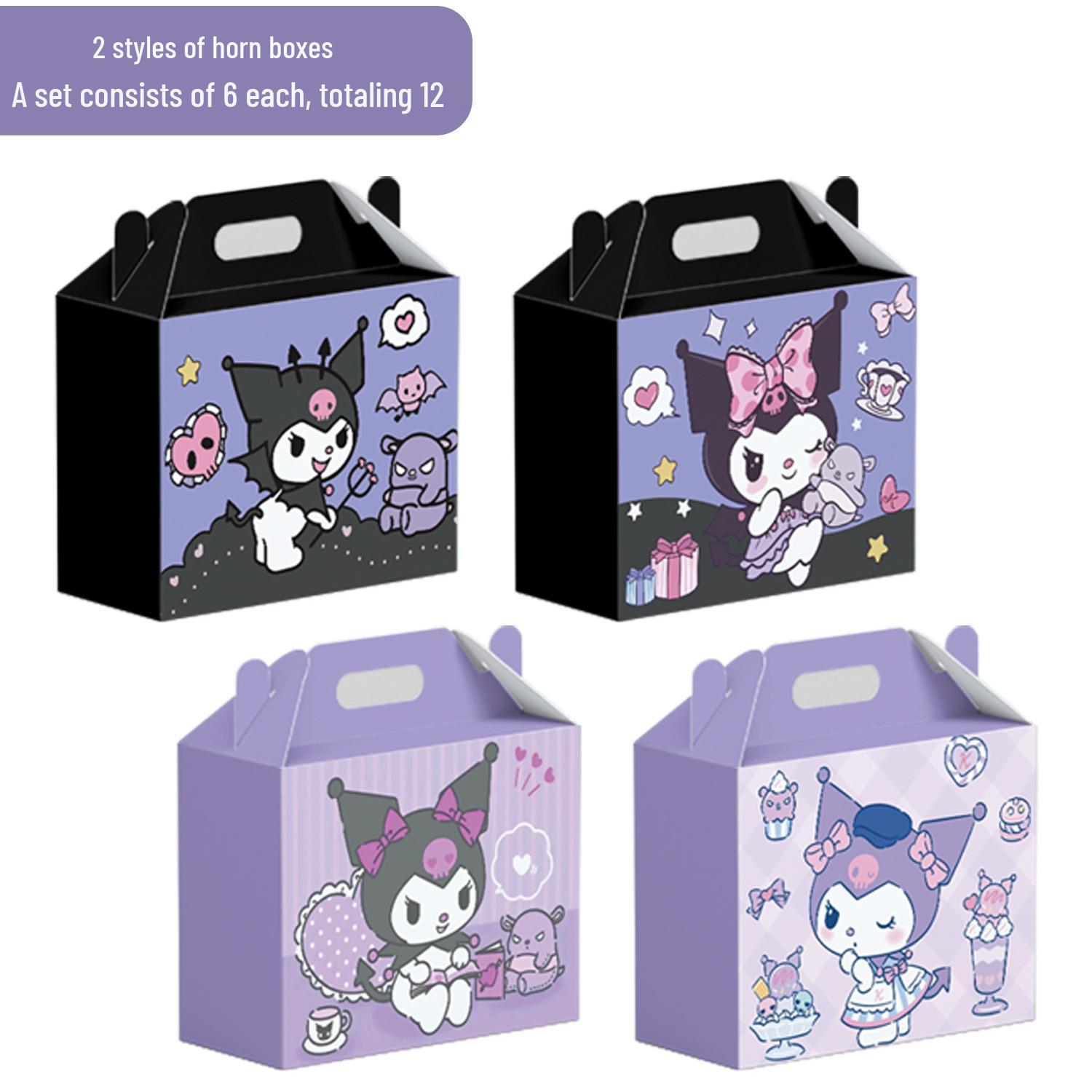 Kuromi Party Supplies: Holiday & Birthday Candy/Gift Croissant Boxes