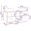 Bathroom Furniture Set 3 pcs Sonoma Oak 129 x 44.5 x 80 cm