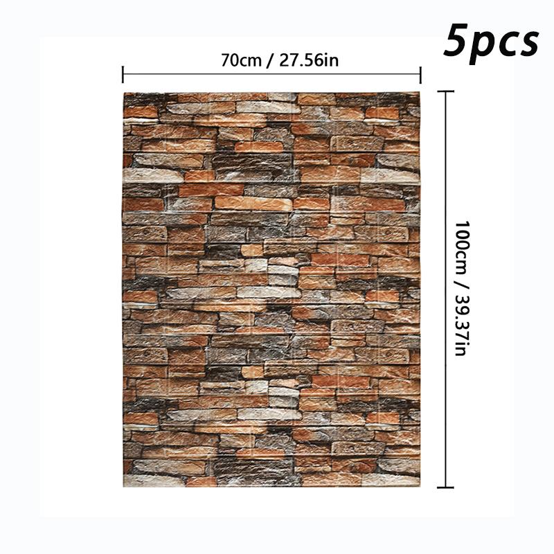 70X100cm 3D kendinden yapışkanlı antika duvar kağıdı oturma odası duvar dekorasyonu duvar çıkartmaları