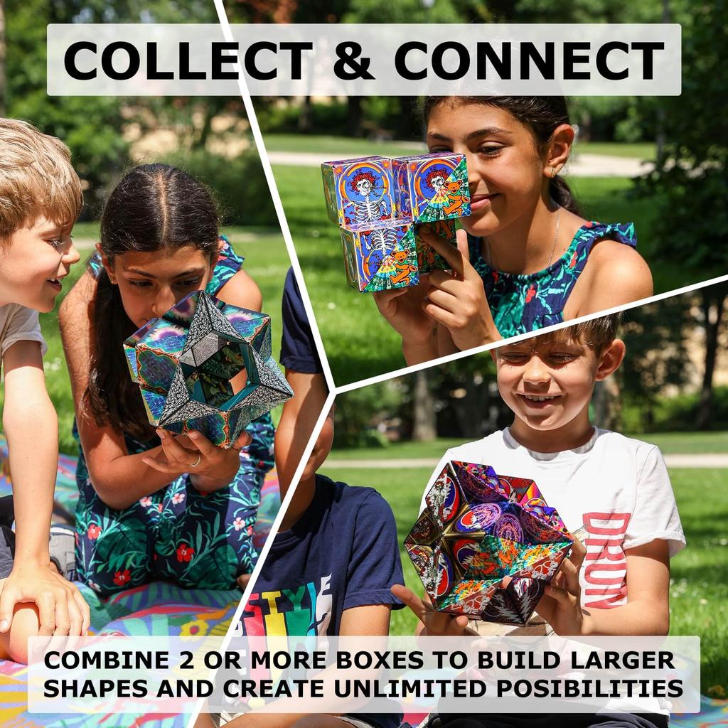 SHASHIBO Shapeshift Box - Award-Winning Patented Fidget Cube with 36 Rare Earth Magnets - Transforms into Over 70 Shapes (Undersea - Explorer Series)