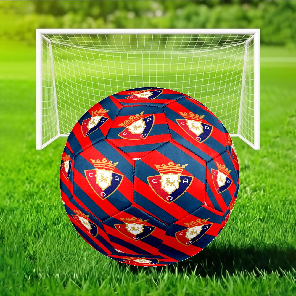 Red And Blue Shield Atletico Soccer Ball Size 5 Soccer Ball, Machine-stitched, Soft and Comfortable, Suitable for Training and Matches Fan Gift