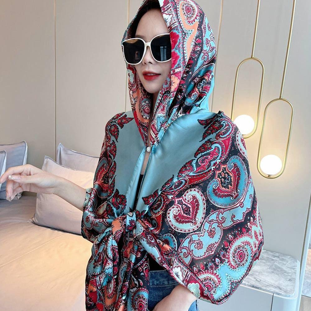 With Buckle Muslim Turban Sun-Resistant Headscarf Fashion Baotou Hat  Women