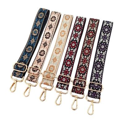 3,8 cm Verstellbarer farbiger Jacquard-Umhängegurt für Taschen