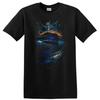 Fishing T Shirt Sea Blue Marlin W/ Tropical Sunset Palm Trees Tee