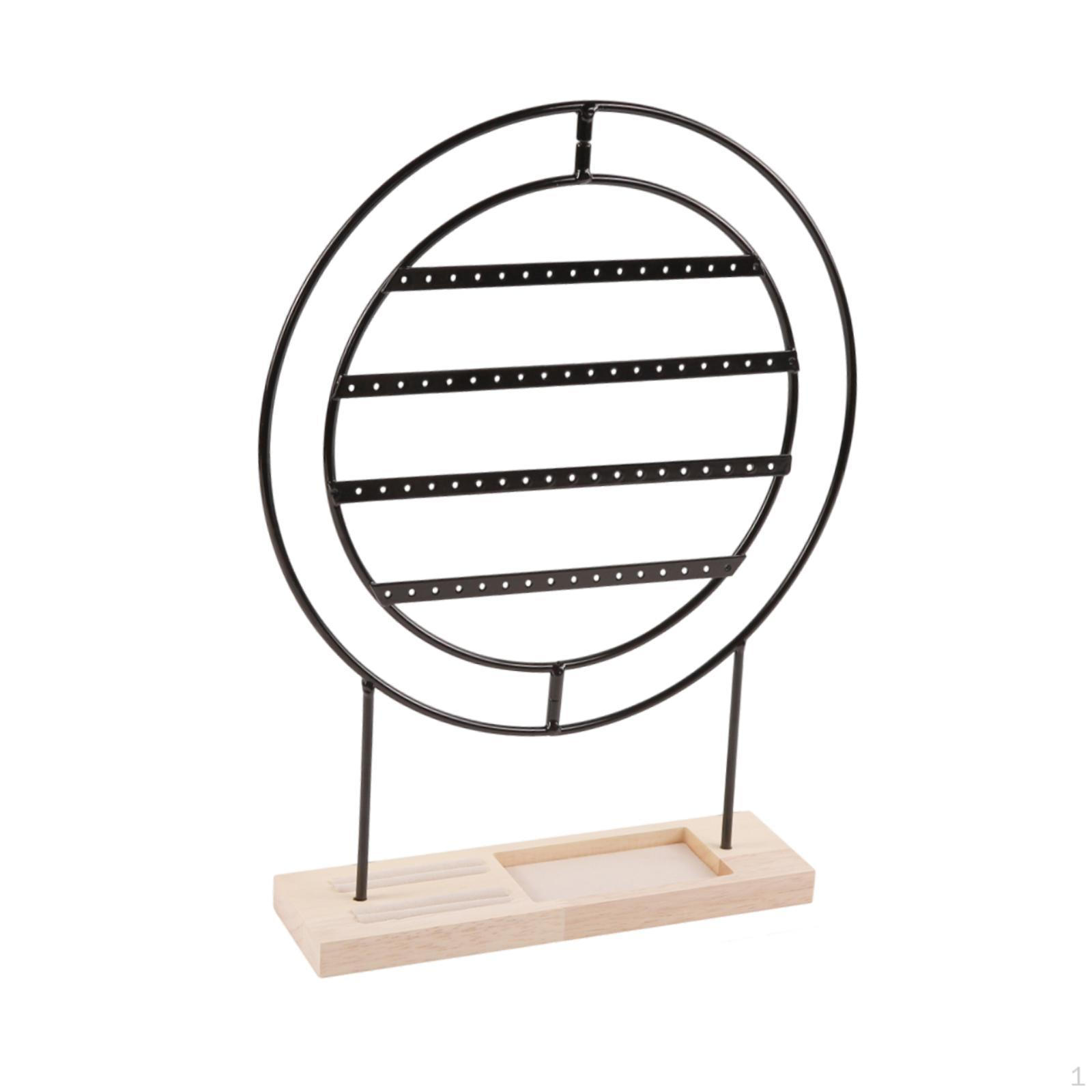 

Earrings Organizer Earring Holder 4 Tier Girls Gift Jewelry Rack for Countertop Dresser чорний