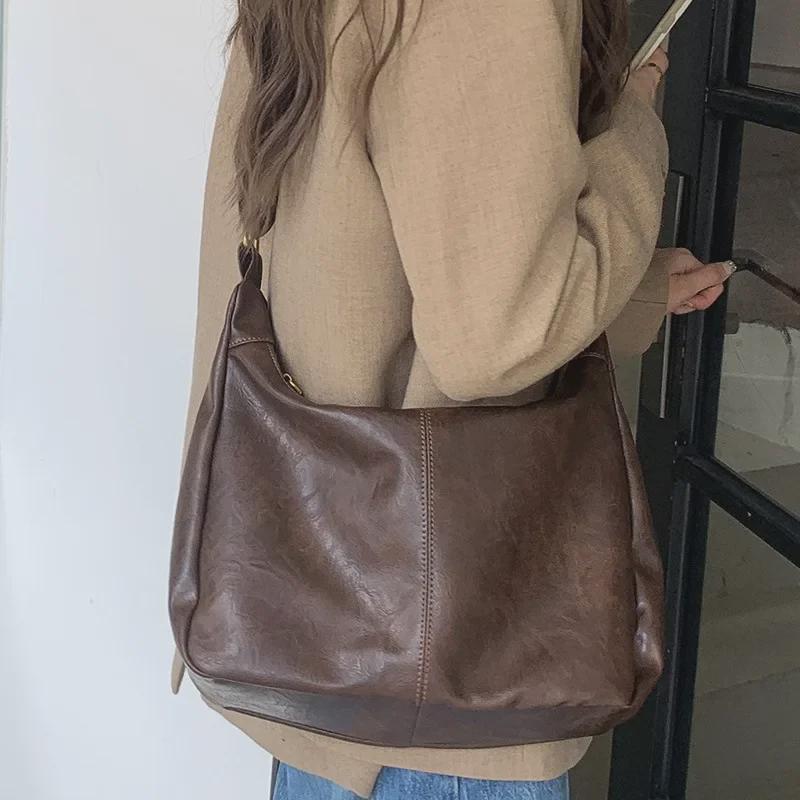 Maillard 2025 Retro Korean-Style Women’s Versatile Large-Capacity Shoulder & Messenger Tote Bag