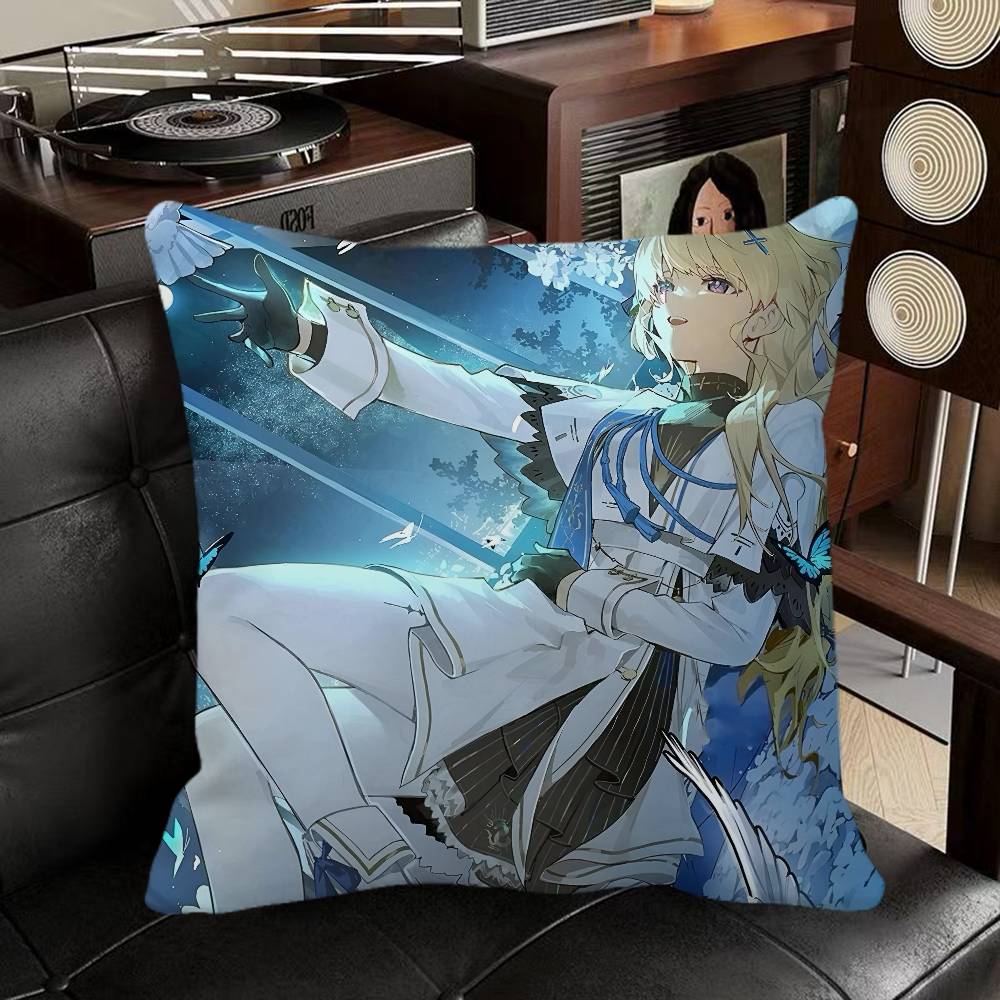 Phoebe Wuthering Waves Game Pillow Case Square Pillow Bedroom Sofa Leisure Comfort Cushion Car Home Decoration