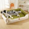 Dog Bed Autumn Winter Thickening Warmth Square Dog Sofa Beds Soft Removable Wave Sponge Pad Pet Dogs Accessories