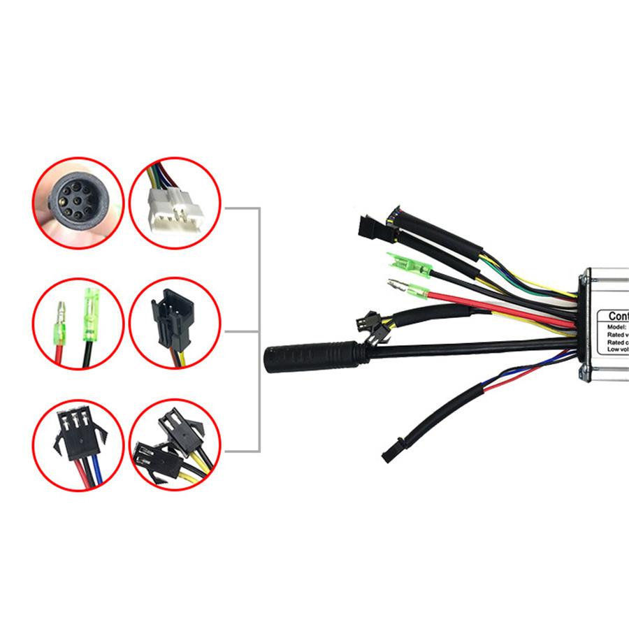 48V 36V 15A Řídicí jednotka pro 250W 350W Bezkomutátorový motor Ebike Elektrické kolo