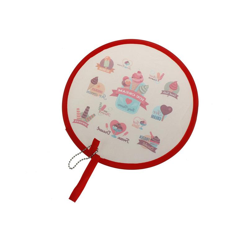 1Pc Portable Round Japanese Style Folding Fans Hand Fan For Wedding Party