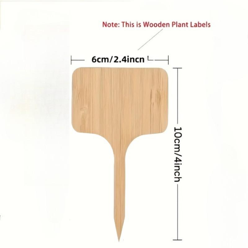 50pcs Waterproof Bamboo Garden Labels - Durable T-Type Tags, Suitable for Outdoor and Indoor Plants, Seedlings, and Vegetables