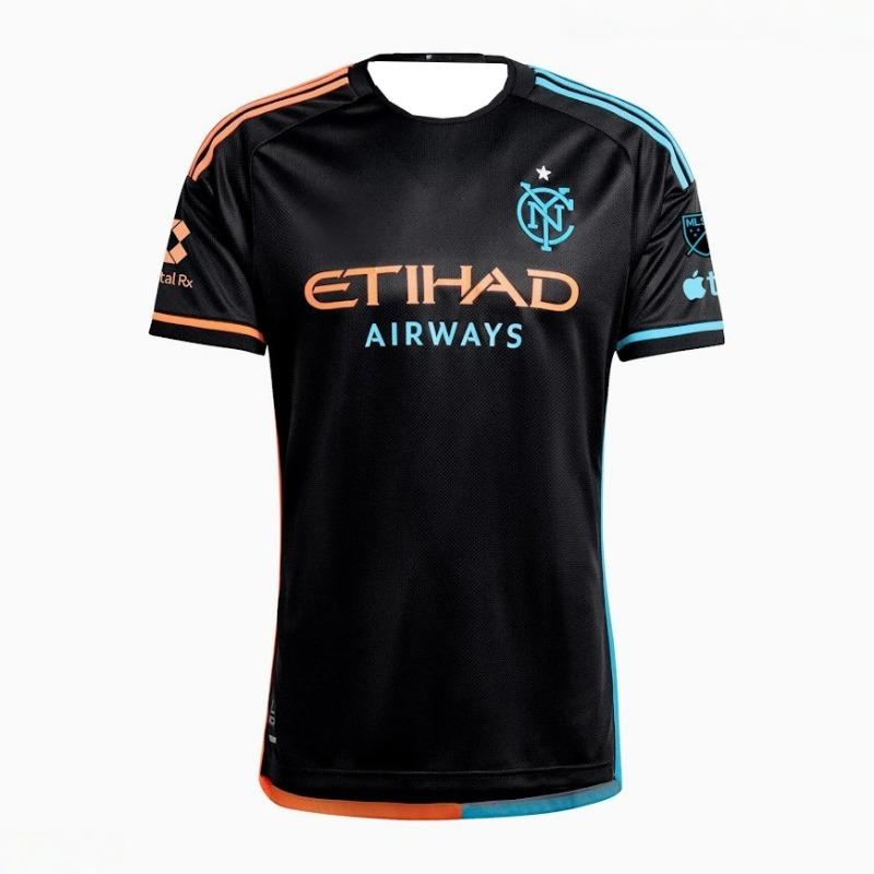 NYCFC 2026 Všechny národy Pánské fotbalové tričko MLS Fotbalový dres Verze pro fanoušky Modrý geometrický vzor Letní tričko Rodinná dětská trička