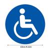 2-Pack Universal Car Stickers for Disabled Wheelchair; Vinyl Decals for Rear Windshield, Bumper, Trunk; With Sun Screen Feature