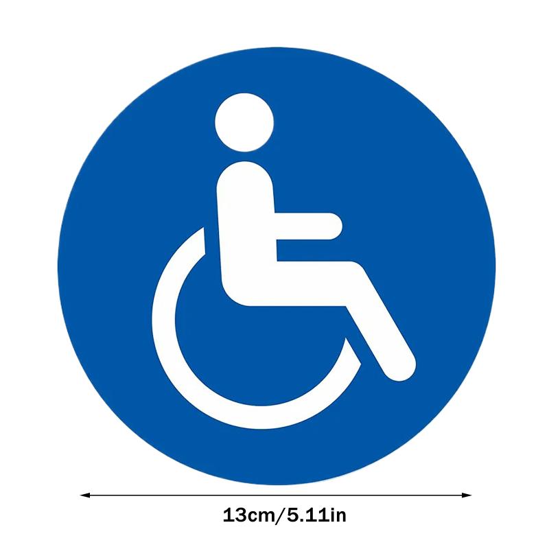 2-Pack Universal Car Stickers for Disabled Wheelchair; Vinyl Decals for Rear Windshield, Bumper, Trunk; With Sun Screen Feature