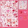 71Pcs/Set Valentine's Day Window Cling Waterproof PVC Cartoon Gnome Love Heart