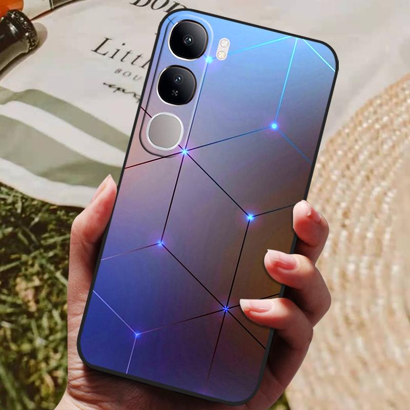 For Vivo V40 Lite 4G 5G V40Lite (IDN) V40E V 40 SE Case Luxury Painted Phone Silicon Back Cover For Vivo Y200 Y300 Cases Shell