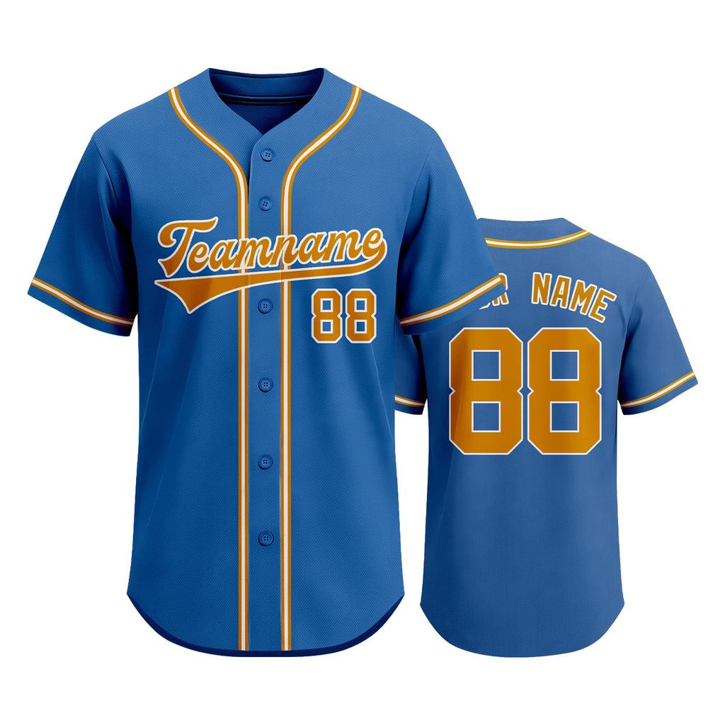 Camiseta de Béisbol Personalizable para Hombre y Mujer Camisa Deportiva con Botones Nombre del Equipo Número Impreso Ropa Deportiva Tejido Ligero Transpirable