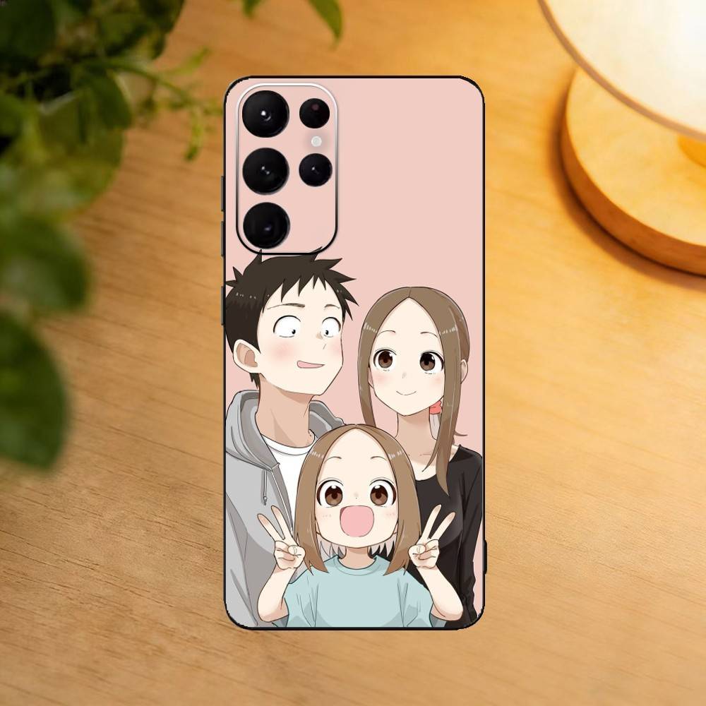 K-KarakaiS Jozu no T-Takagi-San Handyhülle Für Samsung S25,24,21,22,23,30,Ultra,20,Plus,Fe,Lite,Note Weiche Schwarze Hülle