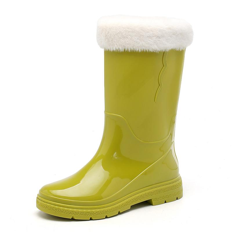 Fashion versatile rain boots women's tall rain shoes waterproof, non-slip, comfortable and wear-resistant women's water shoes camping rubber shoes