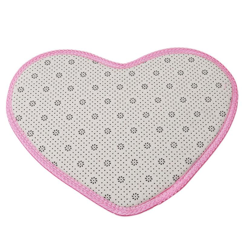 Non-slip Bath Mats Love Heart Shape Rug Kitchen Bathroom Home Decor Mats