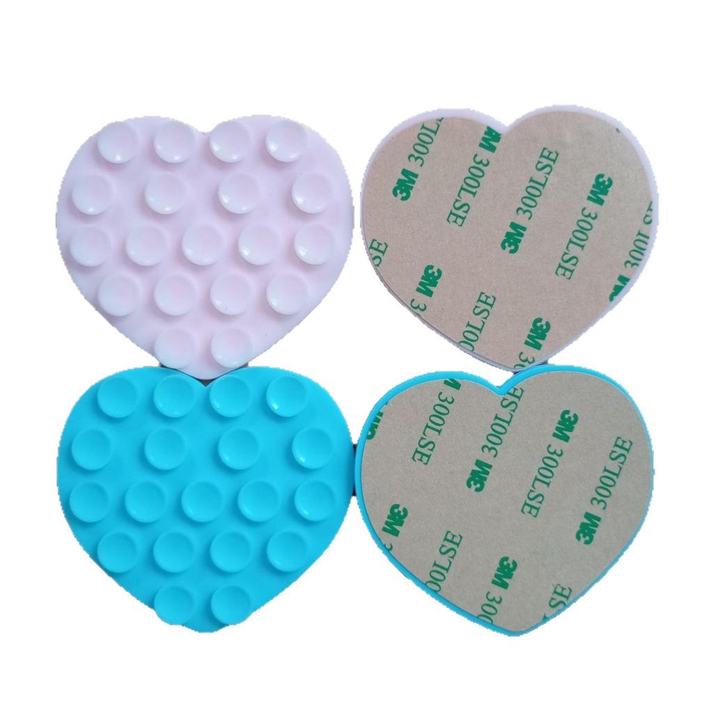 Heart-Shaped Multifunctional Silicone Suction Cup Phone Stand