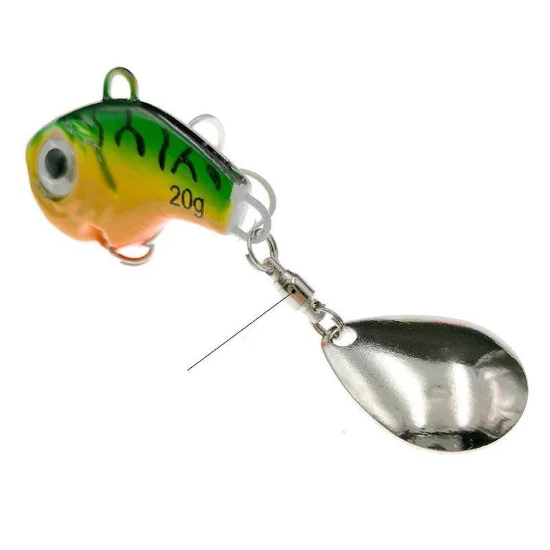 20g Metal Mini VIB Fishing Lure with Spoon Crankbait Vibration Spinner Tackle Pin Fish Hooks Sinking Bait