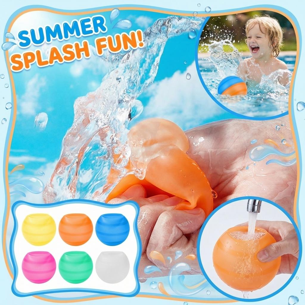 Silicone Water Balls, Water Explosion Balls, Children's Toys. Summer Water Fight Toys. Quick Water Filling. Interactive Play In Water.