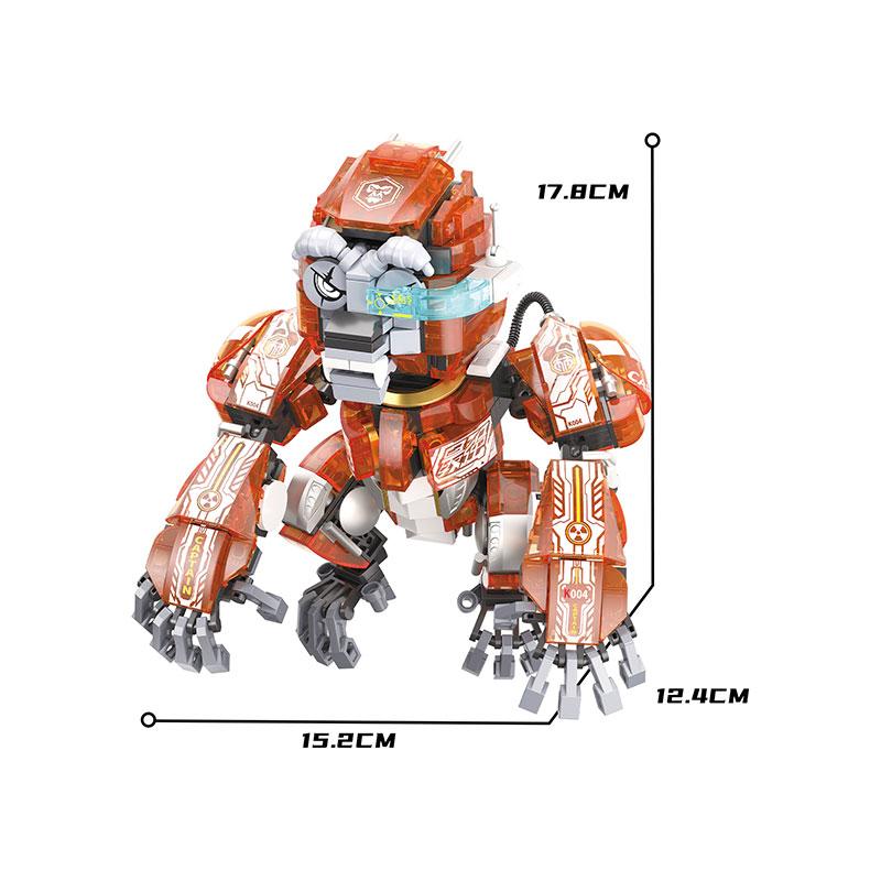 Luminous Dinosaur Mecha Building Blocks Boy Puzzle Assembly Toys Tyrannosaurus Rex Collection Model Children'S Birthday Gift
