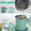 BPA-Free Oil Filter Pot Large Capacity Stainless Steel Strainer Grease Separator  Frying Essential