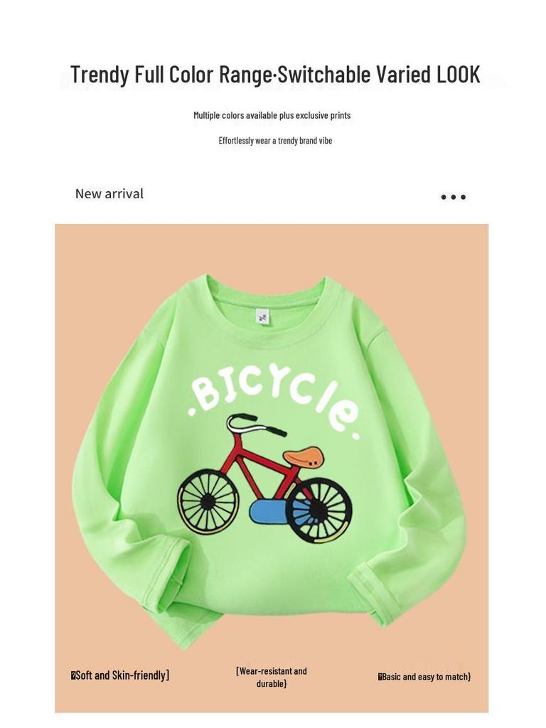 Children's Pure Cotton Long Sleeve T-shirt - Autumn Fashion