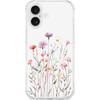 Floral Clear Case for iPhone 16 for Women Girls,Cute Flowers Design Phone Cover,Slim Soft Transparent Drop Proof Pretty Flower Print Pattern TPU