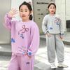 2025 Plus Size Girls' Autumn Hoodie & Long Sleeve Sports Set