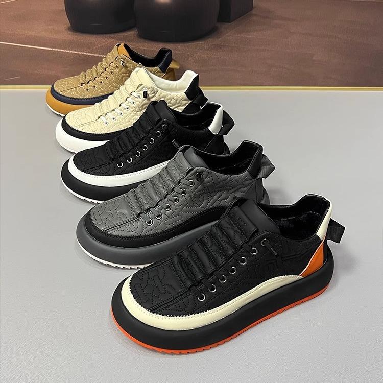 Men S Spring Autumn Plus Size Fleece Lined Dad Skate Shoes, New Trendy Warm Cotton Casual Sports Sneakers 45 серый