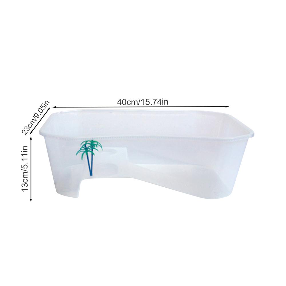 Reptile Vivarium Box Turtle Tortoise With Basking Area And Lid Water Turtle Tank Turtle Habitat Baby Turtle Tank For Reptiles