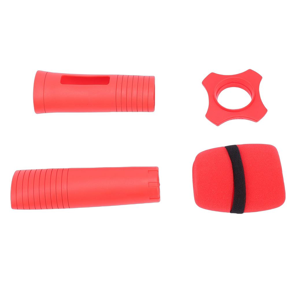 Silicone Wireless Microphone Handle Sleeve Anti Fall Mic Protection Cover with Windscreen Anti Slip Ring for KTV Home