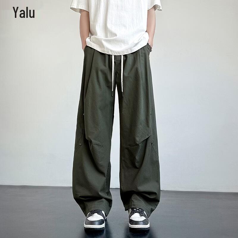 Yalook Men's American Patchwork Cotton Cargo Pants