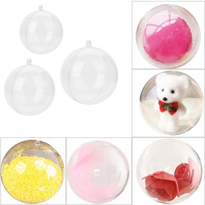 20 Pcs Klar Fillable Ornament Bälle DIY Kunststoff Ball Weihnachten Dekoration Baum Ball (5 cm)