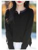 2025 Spring Women's Round Neck Velvet Cardigan Sweater