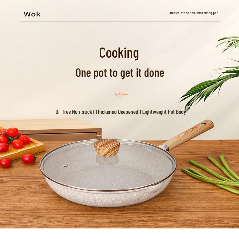 Zhi Shi 24cm Maifan Stone Non-stick Wok Set