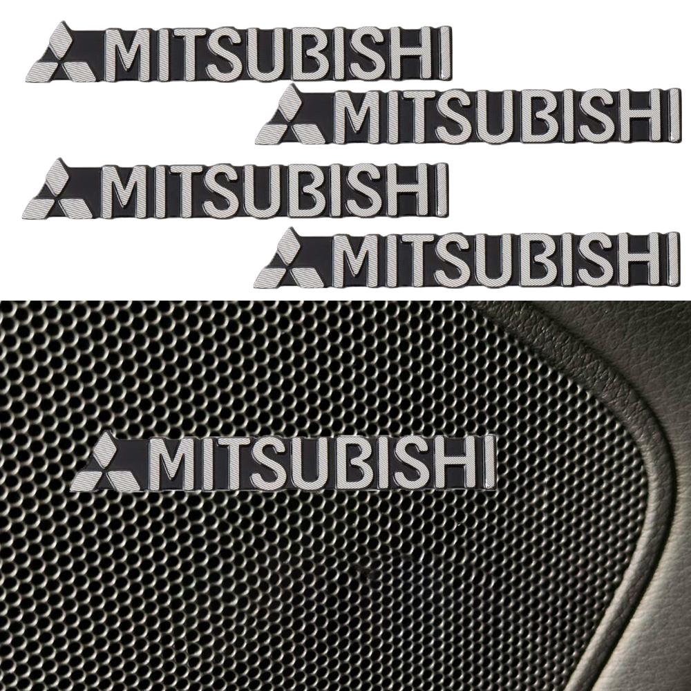 Pdsh9 2/4pcs 3D Aluminum Stying Car Audio Speaker Emblem Sticker Decoration Cover For Mitsubishi ASX Lancer Pajero Outlander L200 EVO