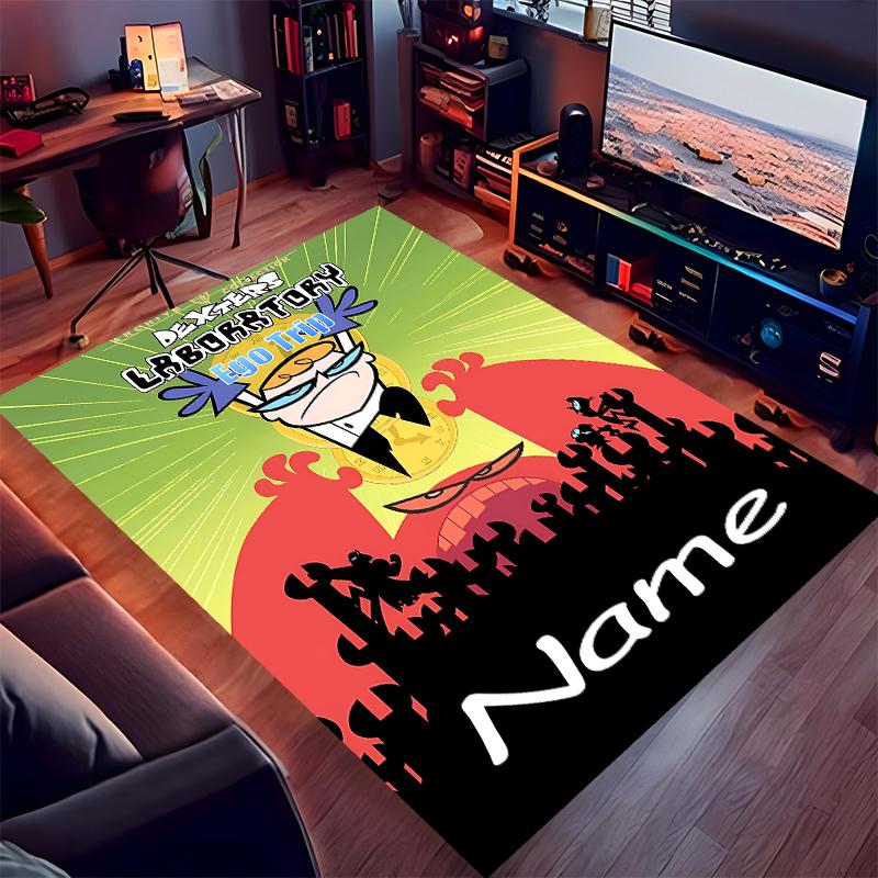Custom personalization Dexter's Laboratory Print Area Rug - Soft, Washable Non-Slip Indoor Mat,Living Room,Home&Office Decorative Rug